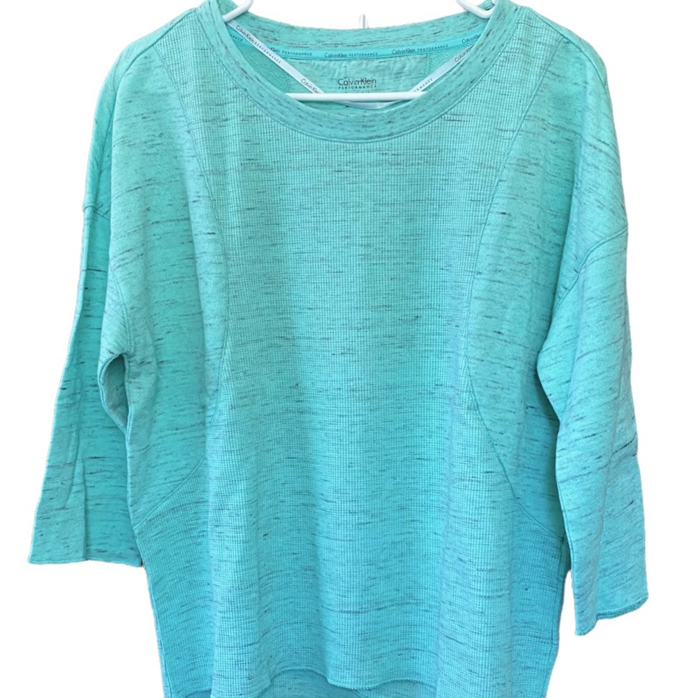Calvin Klein Women's Performance Quick Dry Sweater 3/4 Sleeve